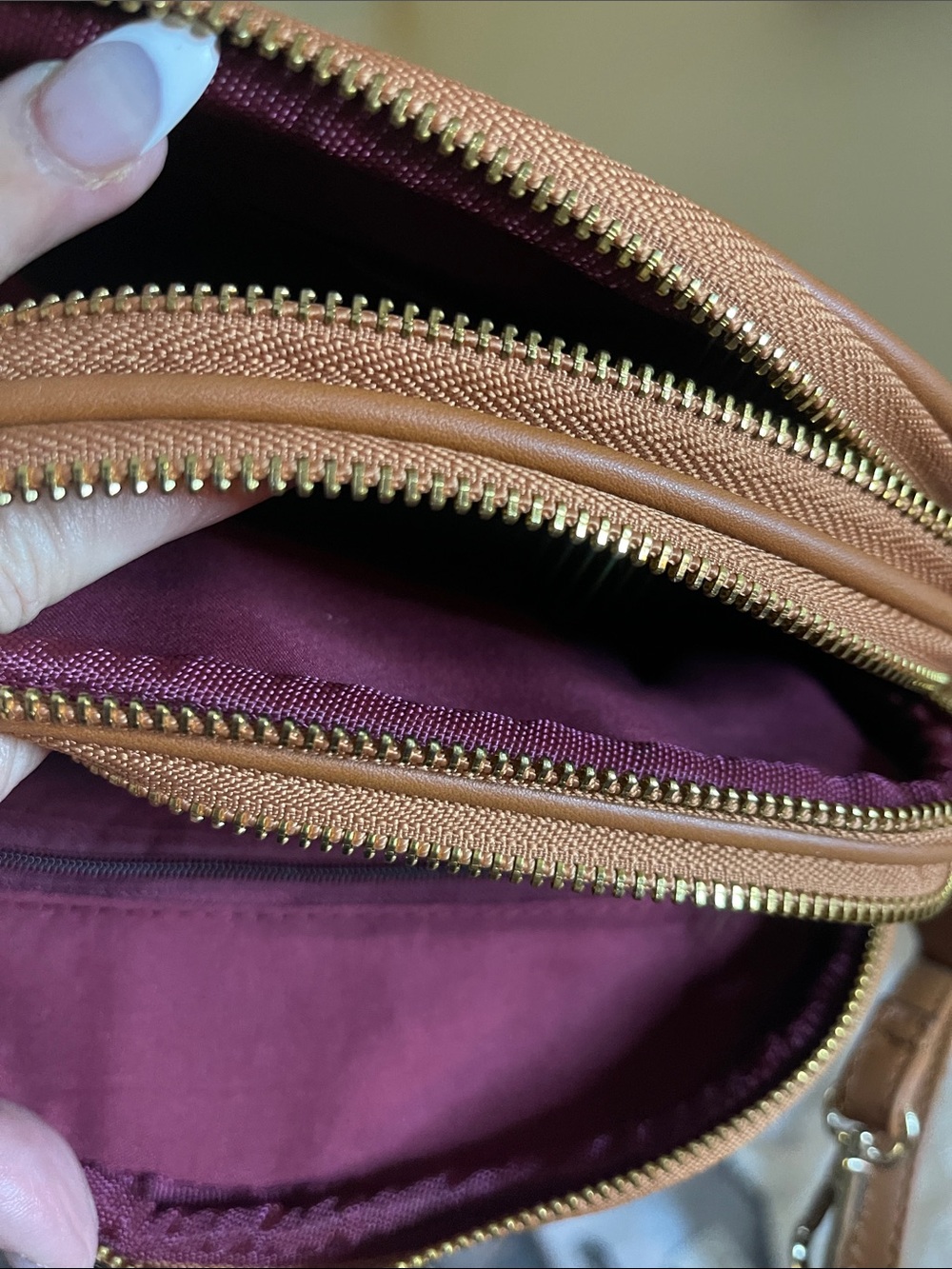 New DIOPHY vegan brown Crossbody bag - Picture 3 of 5